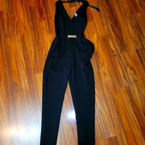 Black one piece, with rose gold belt, size M